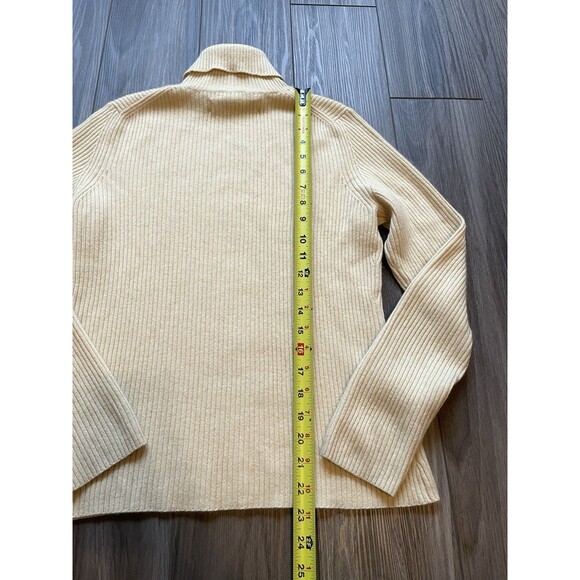 Collection Fiftynine Turtleneck Cashmere Sweater Women’s Petite Size M Yellow - Picture 5 of 6